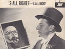 COMEDY 45RPM - SENOR WENCES ON JOY - ALL-TIME CLASSIC   WITH PICTURE SLEEVE