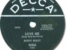 Holy Grail BUDDY HOLLY Rock'n Roll 78 RPM Record. Love Me. Decca 30543