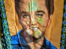 Vintage 1980s Fabric Wall Hung Tapestry Towel Made In Turkey Elvis Presley large