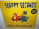 SLOPPY SECONDS Knock Yer Block Off LP PUNK ROCK Hardcore YELLOW VINYL Ramones XX