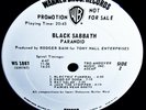 WHITE LBL PROMO 1970 Orig BLACK SABBATH HARD Heavy DARK PSYCH Ozzy 
