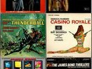 Set of 6 JAMES BOND 33 1/3 rpm Vinyl LP Records