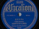 VOCALION 9224 - CUARTETO FLORES - QUIERO / DUENA MIA - Puerto Rico - E