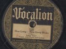 78-PRE-WAR BLUES-LEROY CARR-MY OWN LONESOME BLUES/HOW LONG BLUES on VOCALION