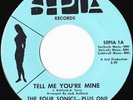 FOUR SONICS PLUS ONE Tell Me You're Mine - Detroit sweet soul 45 on Sepia, hear
