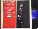 LIGHTNIN' HOPKINS: Smokes Like Lightning LP RARE Blues & R&B 1963 Bluesville