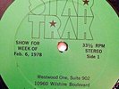 RADIO SHOW: STAR TRAK 2/6/78 DAN HILL, NARADA MICHAEL WALDEN , CHUCK LEAVELL
