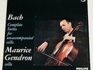 FRENCH PHILIPS A 02397/99 3LPS BOX MAURICE GENDRON BACH COMPLETE CELLO SUITES EX