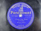 Margaret Abbott - Jazz Paramount 78 RPM - I Love You Truly A18