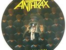 EX/EX ANTHRAX AMONG THE LIVING VINYL PICTURE DISC LP 1986