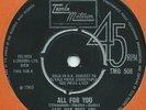 EARL VAN DYKE - 'ALL FOR YOU'  / 'TOO MANY FISH IN THE SEA' TMG506 NORTHERN 45