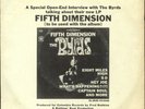 THE BYRDS : 5th Dimension Promo Only Rare Picture Sleeve Interview PS 7 / 45 CBS