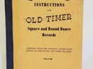 Vintage Booklet Instructions For Old Timer Square & Round Dance Records dancing