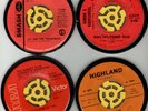 DRINK COASTERS MADE FROM 45 RPM RECORD LABELS–ROSIE/SIMON/GARFUNKEL/PROMOS