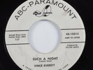 Rockabilly 45 VINCE EVERETT Such A Night ABC-PARAMOUNT promo HEAR