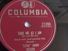 Little Jimmy Dickens - 78rpm single 10-inch – Columbia #21296 Take Me As I Am