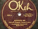 Clarence Williams' Blue Five / Trio 78 Armstrong Bechet Squeeze/Santa OKEH 8254