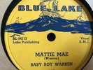 BABY BOY WARREN BLUE LAKE 106 BLUES 78 RPM E- POST WAR BLUES DETROIT