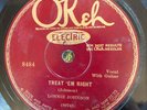 Okeh 8484 Lonnie Johnson TREAT'EM RIGHT 78 rpm   BLUES  scuffy E- 1927
