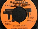 Leroy Turner & The Stars Of Heaven - It’s Your Choice Haywoods 45 Gospel Boogie