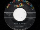 ROCKABILLY-VINCE EVERETT-ABC-PARAMOUNT 10313-SUCH A NIGHT/DON'T GO