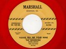 RARE RED WAX DOOWOP-TWILIGHTERS-MARSHALL 702-PLEASE TELL ME YOUR MINE/WONDERING