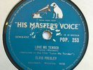 ELVIS PRESLEY Love Me Tender HMV POP. 253   Rock & Roll 78 RPM