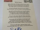 Cream Ginger Baker Signed White Room Typed Lyrics Board Stock Clapton Related