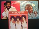 3 R&B soul LP lot, Love Unlimited In Heat,Barry White Can't Get Enough,Teddy P