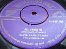 ELVIS PRESLEY ALL SHOOK UP  tHAT'S WHEN YOUR HEARTACHES BEGIN.1957 HMV 45 VG+