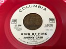 Johnny Cash Ring Of Fire DJ Promo 45  VG++ Red Vinyl Columbia