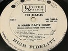 Beatles WHITE LABEL PROMO A Hard Day's Night 1964 LP VERY RARE WADDELL PRESSING