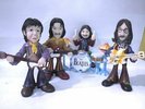 THE BEATLES: SET 5 FIGURES HAND PAINTED PLASTIC SOLID RESIN-BRAND NEW IN BOX.-