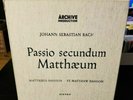 Bach Passio secundum Matthaeum KARL RICHTER ARCHIVE PRODUCTION 1958 4 LP BOX