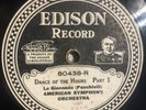 RARE American Symphony Orchestra 10” 78 Rpm Edison Record Dance of the hours