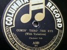 Breathtaking Clarinet-Columbia A-181 Theodore Pusinelli-Comin' Thro' The Rye E+