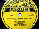 CRICKETS doo-wop 78 I'M GOING TO LIVE MY LIFE ALONE on Jay Dee MAN FROM MOON TBB