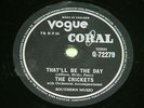 BUDDY HOLLY and THE CRICKETS : That'll be the day -1957 UK Vogue Coral 78rpm 194