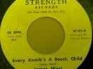 Rare Funk 45 - JAMES WEST - HANGING OUT / EVERY KNOCK'S A BOOST, CHILD