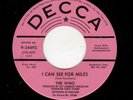 ROCK/MOD-THE WHO-I CAN SEE FOR MILES-PROMO-SAME FLIP-DECCA 34492