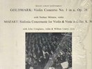 LP Goldmark / Mozart Bruno Walter Historic Concert Performances NEAR MINT