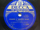 AL BOWLLY & ELLA LOGAN - ‘FRANKIE & JOHNNIE BLUES’ 1931 DECCA F2206 E+ RARITY