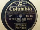 EDITH PIAF La Vie en Rose COLUMBIA  78rpm 1950
