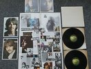 THE BEATLES - WHITE ALBUM - RARE 1970's UK APPLE STEREO LP + POSTER + PHOTOS