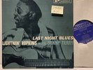 Lightnin Hopkins Last Night Blues Sonny Terry Bluesville 1029 VG(+)/VG+ NFs HL