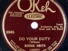 BESSIE SMITH: Do Your Duty / Down in the Dumps OKEH 8945 Superb E Blues Jazz 78