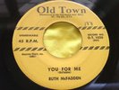 Rare Original Doo Wop 45 : Ruth McFadden   Two In Love   You For Me   Old Town