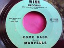 Hear Rare Doo Wop Soul 45 : Marvells   Come Back   Winn 45-1916