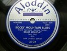 BILLIE HOLIDAY r&b 78 ROCKY MOUNTAIN BLUES on Aladdin b/w BLUE TURNING GRAY TB12