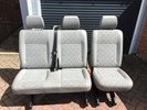 Genuine Vw T5 Rear kombi Seats 2+1 No Brackets What You See Is What You Get